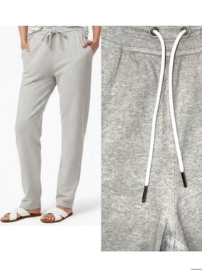 Brooks Brothers 100% Cotton Lounge Pants Tweed Grey & White Sweatpants Pockets S